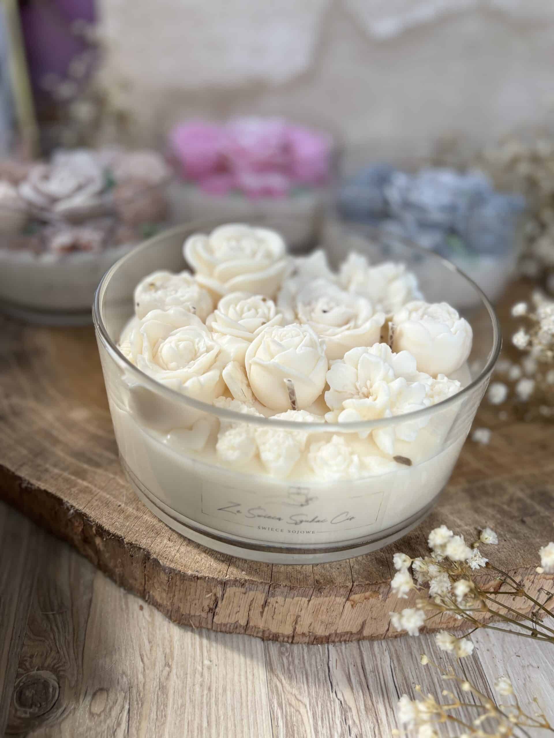 Świeca sojowa "Biała Elegancja" 800 g - obrazek 3