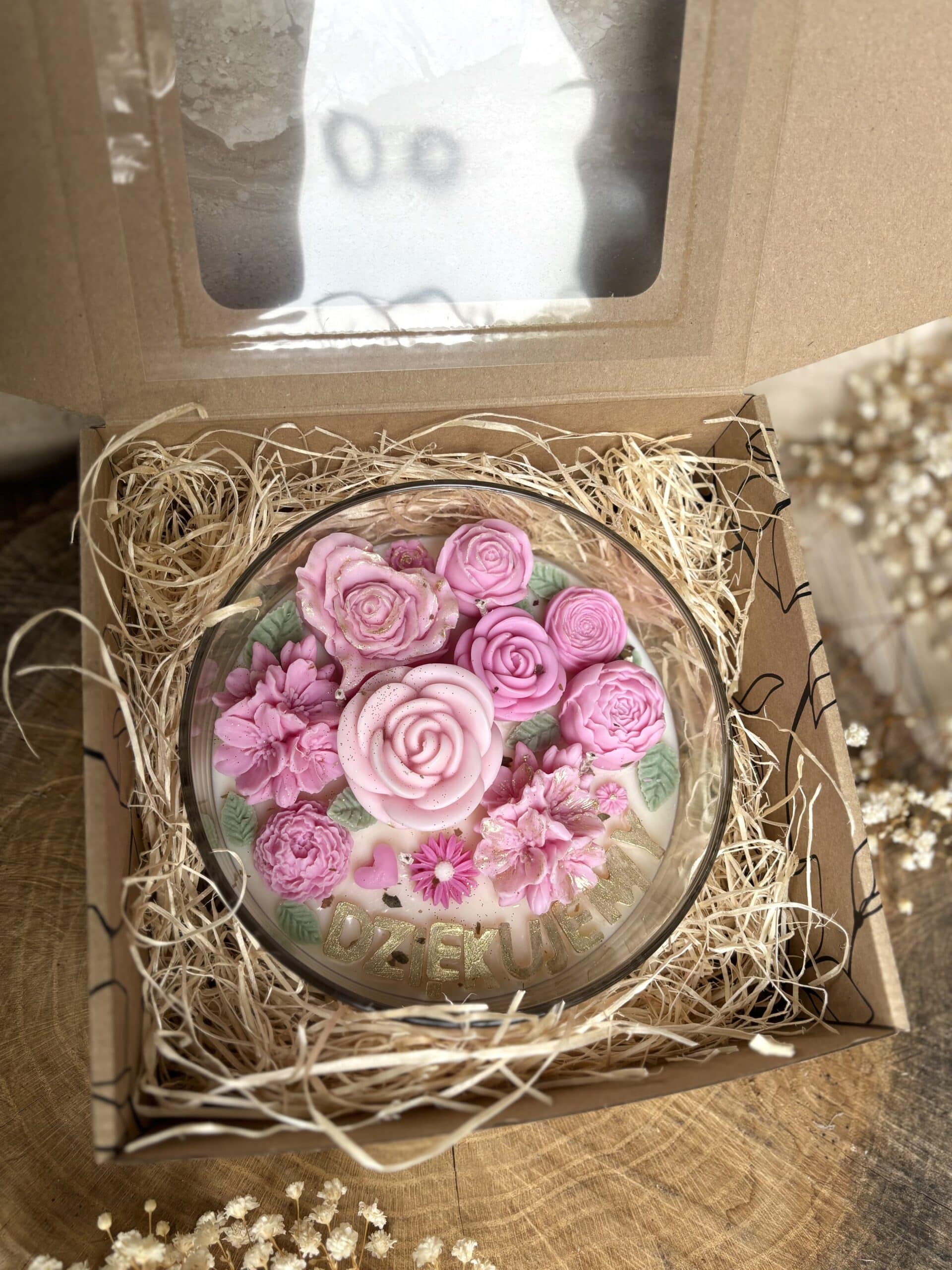 Świeca sojowa „Dziękujemy” 800g - obrazek 3