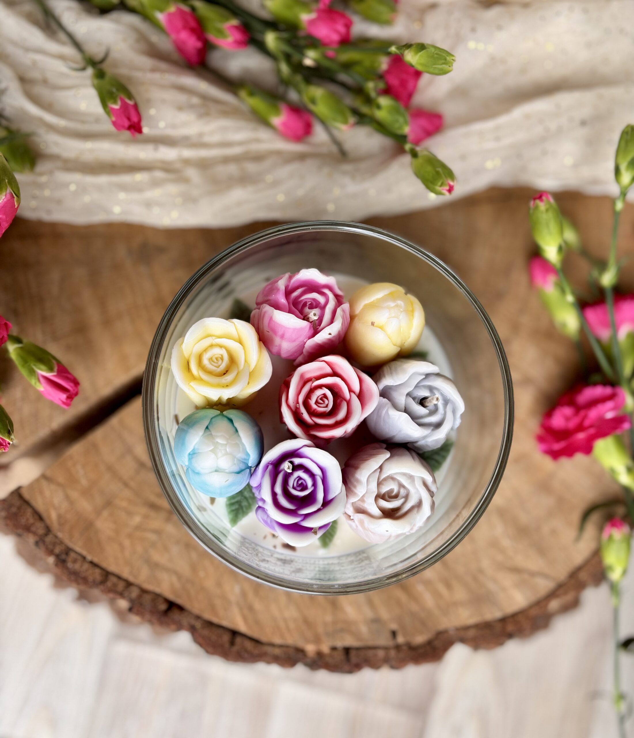 Świeca sojowa „Tulipanowy Ogród” – 400 g - obrazek 2