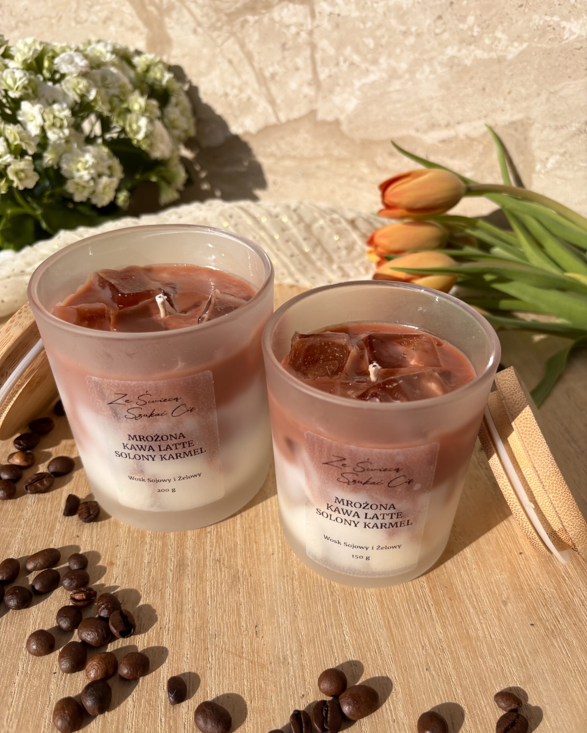 Świeca sojowa Mrożona Kawa Latte – Słony Karmel 200 g - obrazek 7