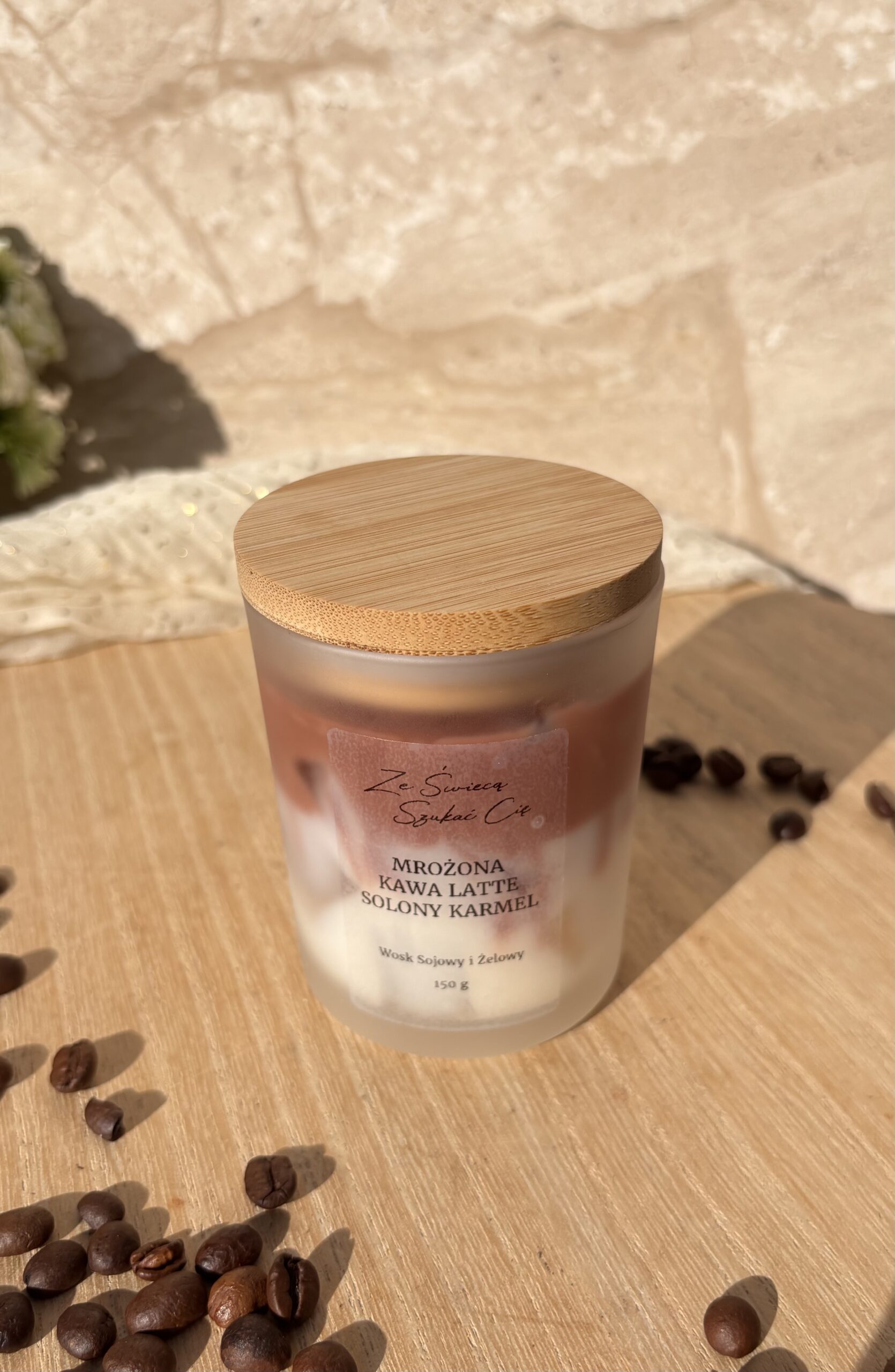 Świeca sojowa Mrożona Kawa Latte – Słony Karmel 150 g - obrazek 2