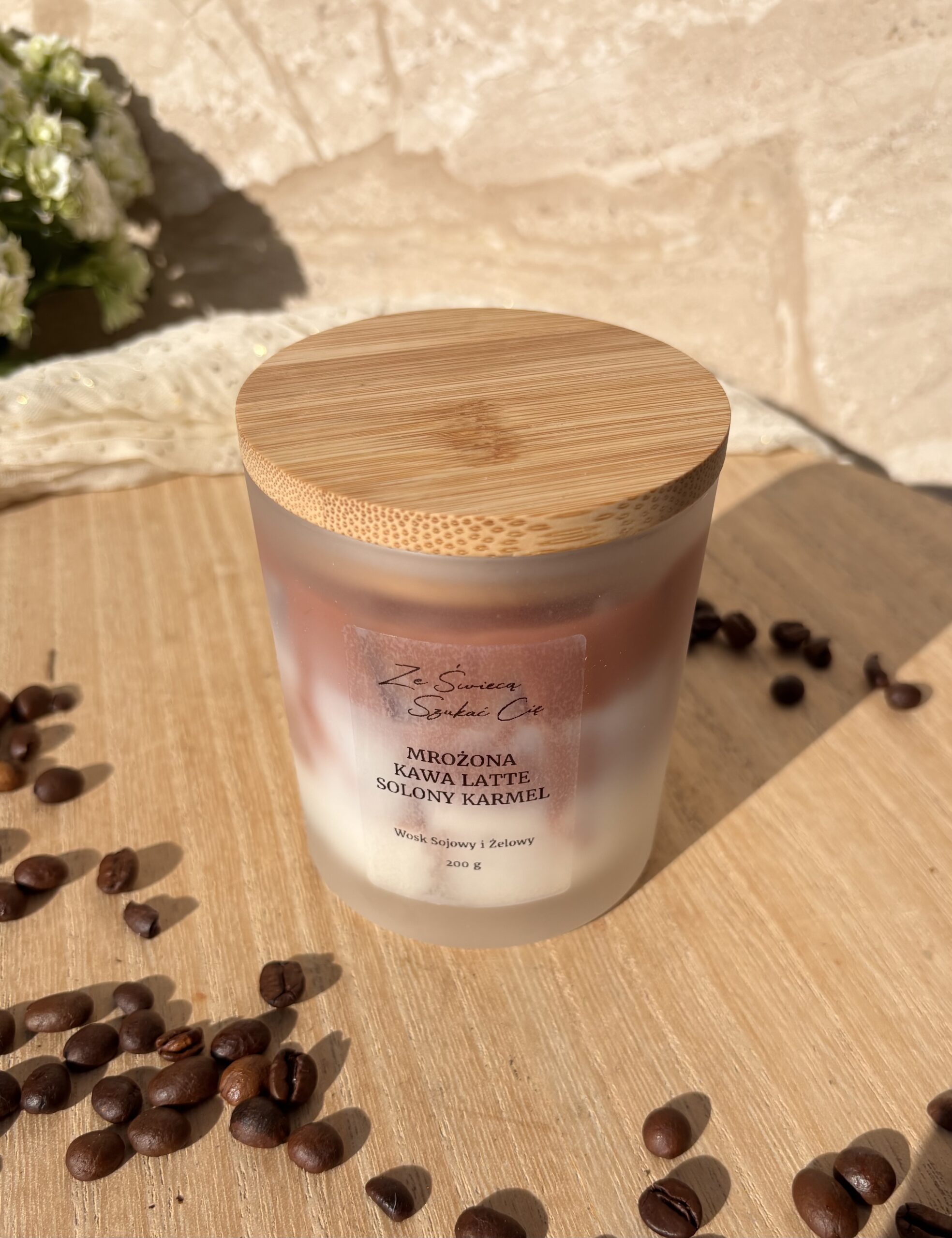 Świeca sojowa Mrożona Kawa Latte – Słony Karmel 200 g - obrazek 2