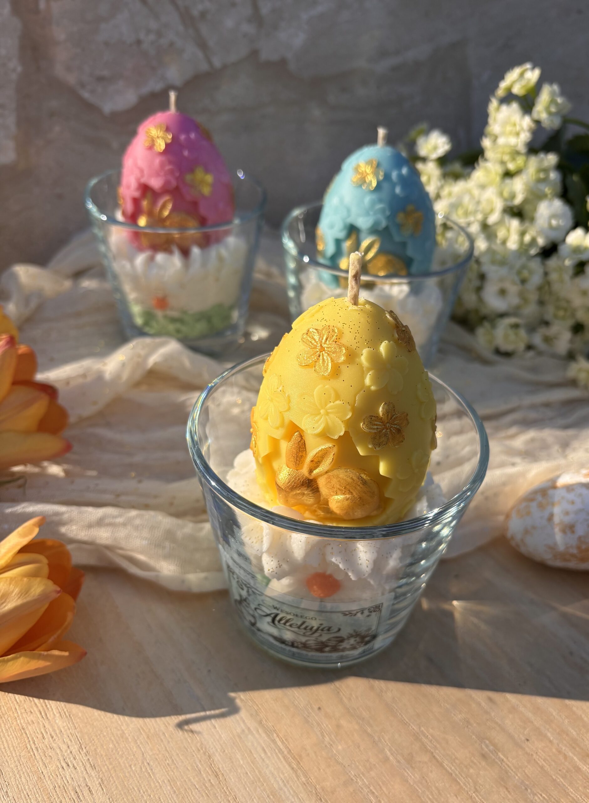 Świeca Sojowa Wielkanocna Żółta Pisanka 260 g - obrazek 5