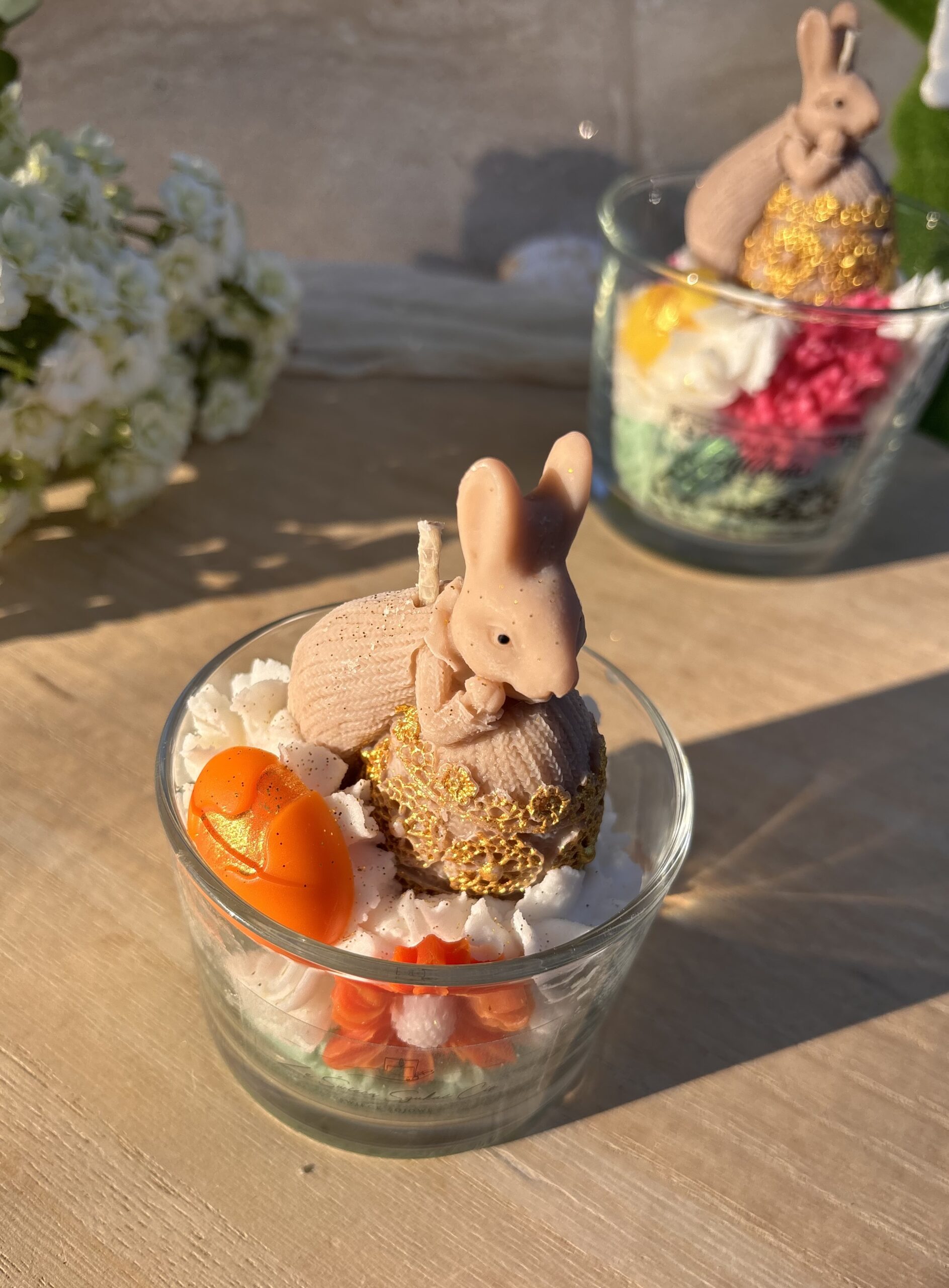 Świeca sojowa Wiosenny Zajączek z Pisanką 150 g - obrazek 5