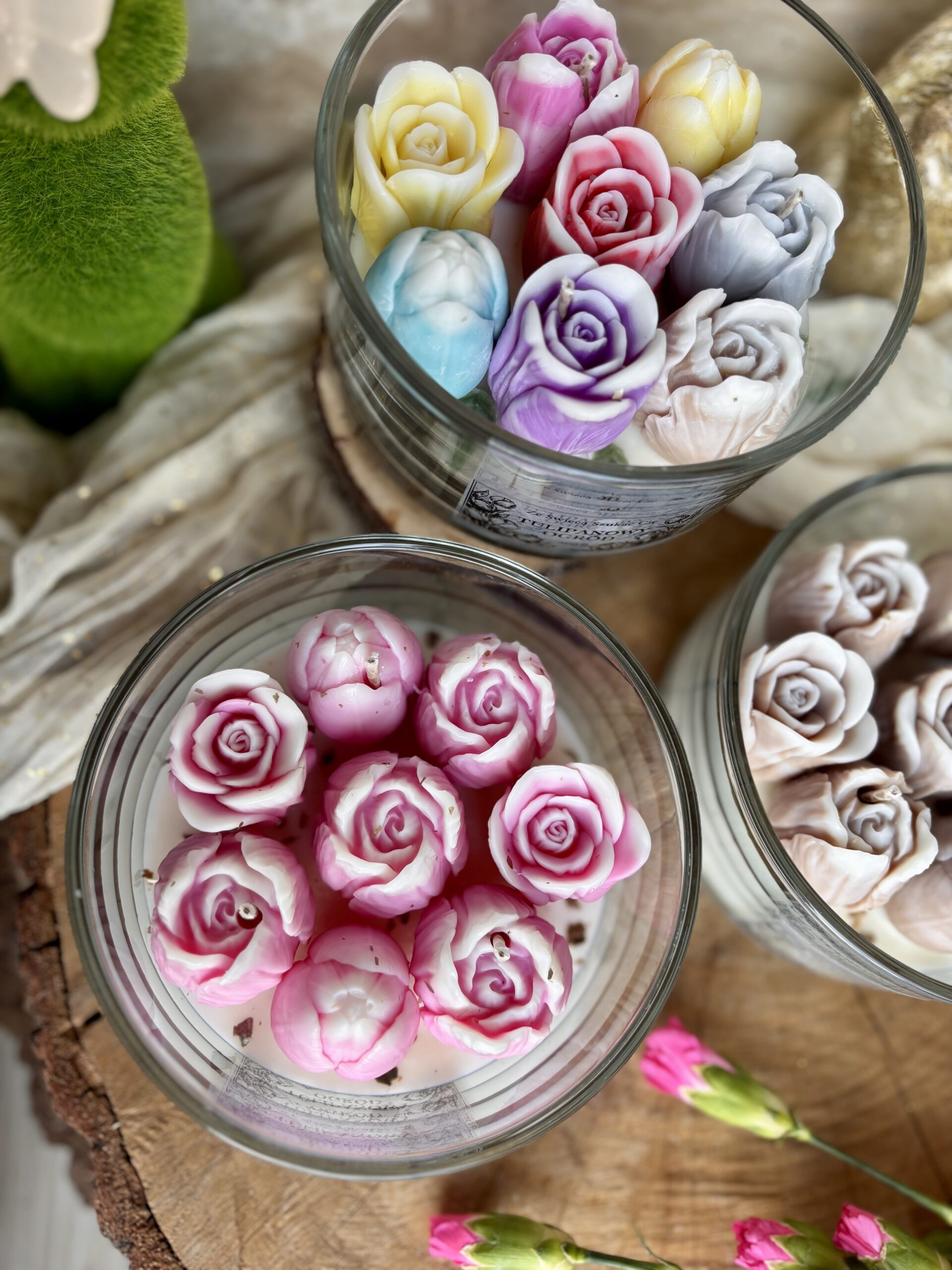 Świeca sojowa „Tulipanowy Ogród w różu" 400 g - obrazek 4