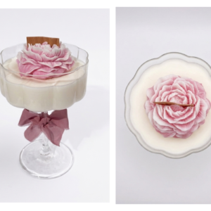 Peonia Blush – Elegancka Świeca Sojowa w Kieliszku 330 g