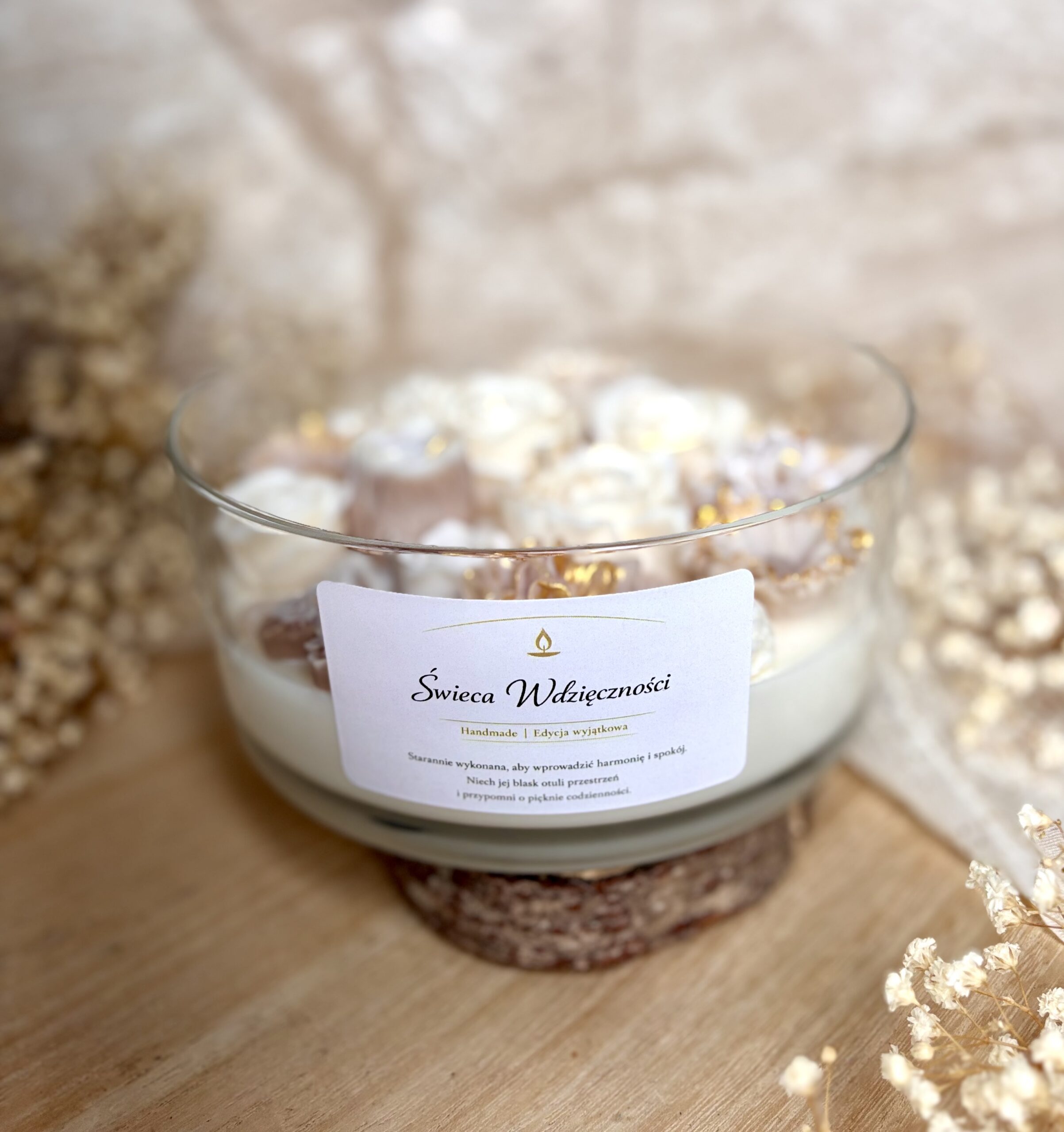 Świeca Premium „Wdzięczność” – Kwiatowa Kompozycja XXL 1200 g - obrazek 4