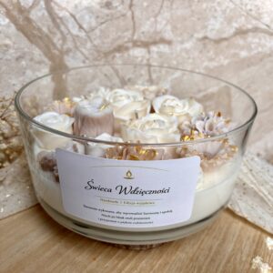 Świeca Premium „Wdzięczność” – Kwiatowa Kompozycja XXL 1200 g