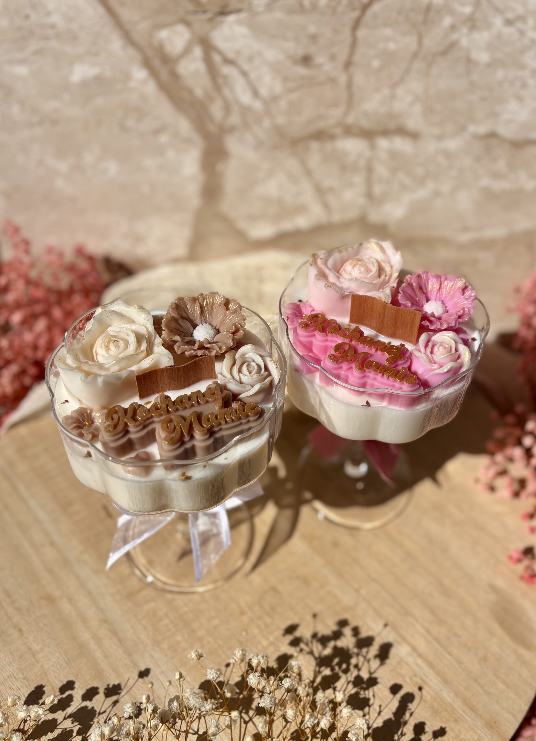 Świeca Sojowa w kieliszku Kochanej Mamie 330 g beż - obrazek 4