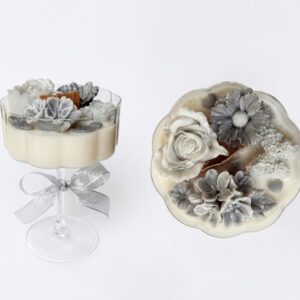 Silver Elegance – Luksusowa Świeca Sojowa Premium w kieliszku 330 g