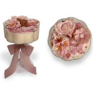 Pink Elegance – Luksusowa Świeca Sojowa Premium w kieliszku 330 g