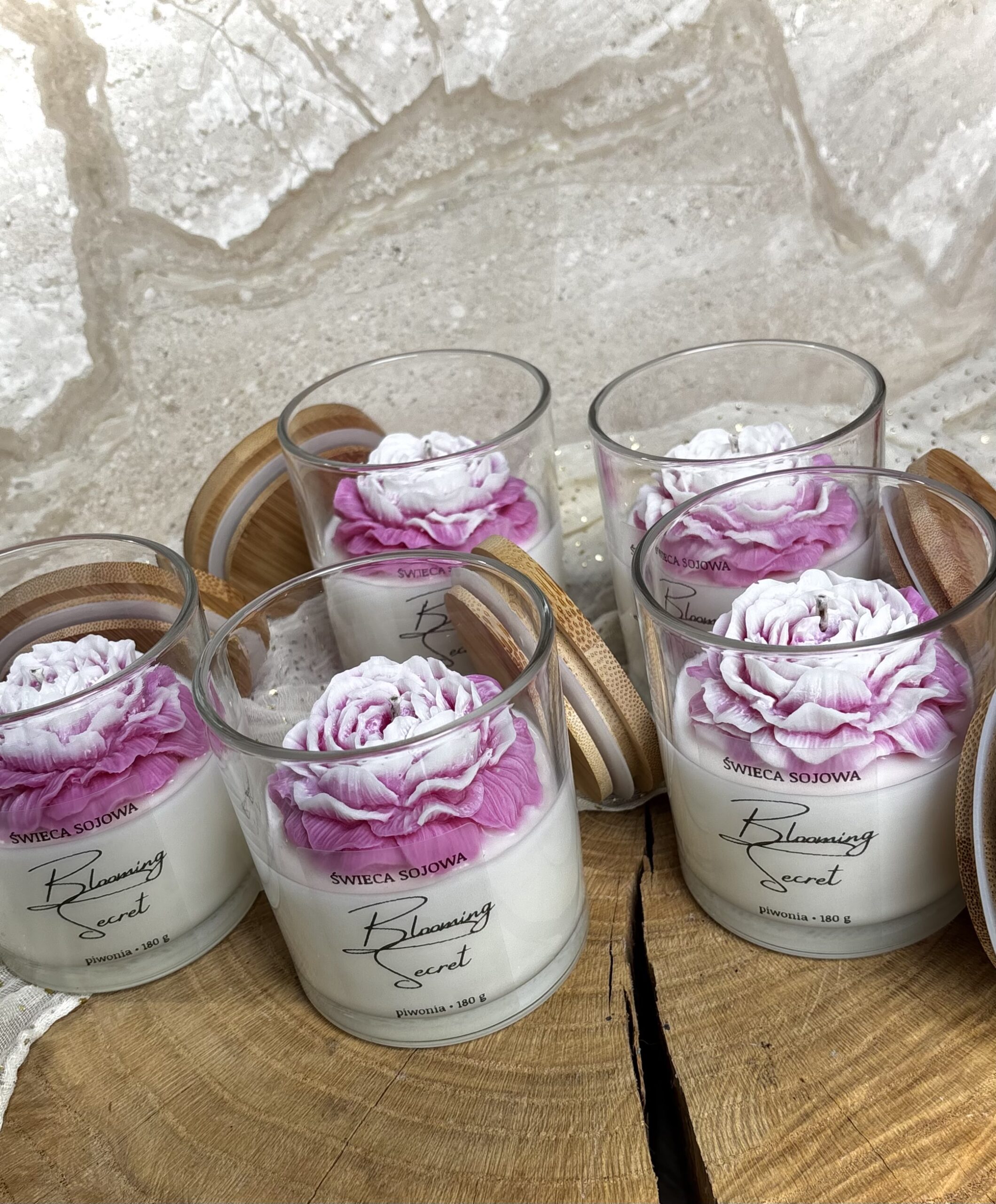 Świeca Sojowa Blooming Secret 180 g - obrazek 3