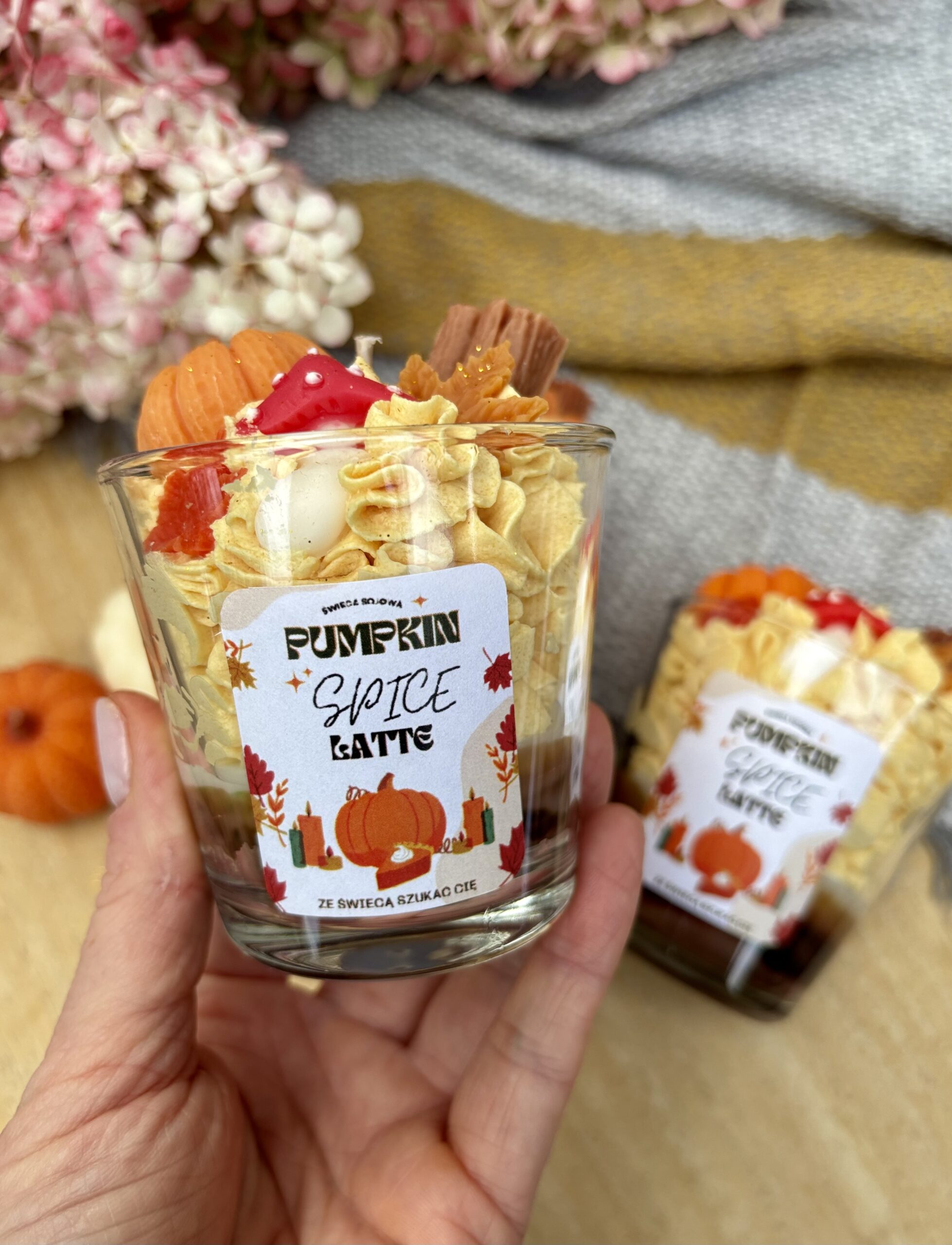 Świeca Sojowa mini Pumpkin Spice Latte 130 g - obrazek 4